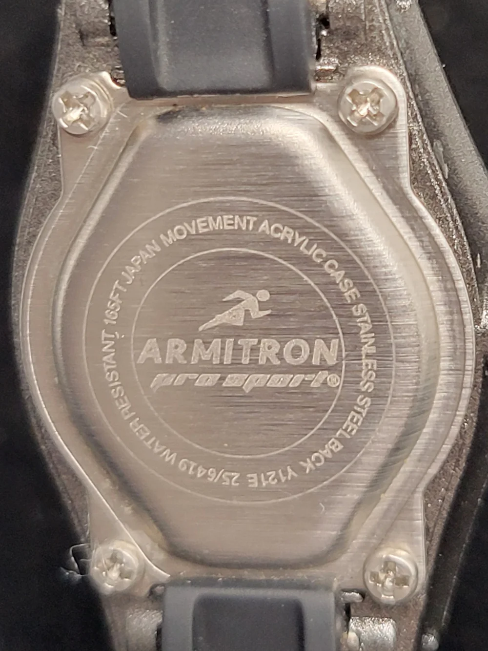 Armitron Black Casual Analog Watch with Silver Dial